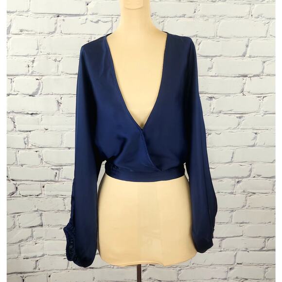 Free People Midnight Vibes Top Womens XS oversized Dolman Poet Flowy sleeve - Picture 2 of 11